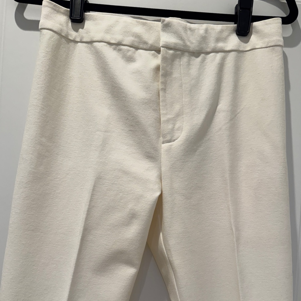 10 Crosby Derek Lam flat front cream trousers size 4 - Picture 2 of 5